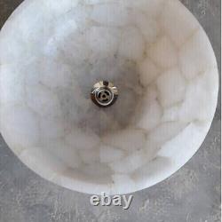 14 White Quartz Sink Wash Basin for Bathroom Kitchen Natural Gemstone Handmade