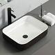 20'' Bathroom Vessel Sink Ceramic Wash Basin Bowl With Orb Faucet Pop Drain Combo