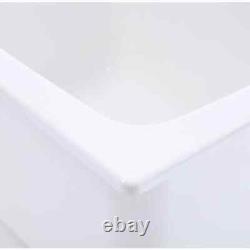 22 x 25 drop in fiberglass self rimming utility laundry wash basin sink white