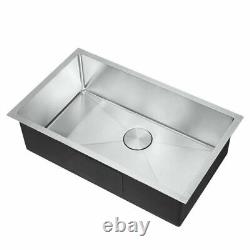 304 Stainless Steel Single Bowl Undermount Kitchen Sink Vegetable Washing Basin