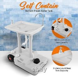 8 Gallon Portable Wash Sink Camping Garden Washing Station Hand Basin Stand