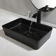 Artificial Stone Wash Basin Round Sink Black&white Bathroom Sinks Mixer Faucet