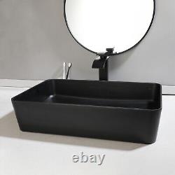 Artificial Stone Wash Basin Round Sink Black&White Bathroom Sinks Mixer Faucet