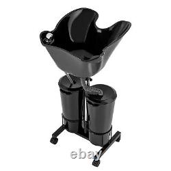 Backwash Shampoo Bowl Basin Portable Hairdress Spa Salon Hair Washing Sink Black