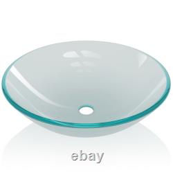 Basin Round Wash Vanity Sink Small Countertop Basin Tempered Glass vidaXL