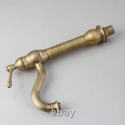 Bathroom Ceramic Wash Basin Vessel Sink Antique Brass Mixer Faucet/Drain Set