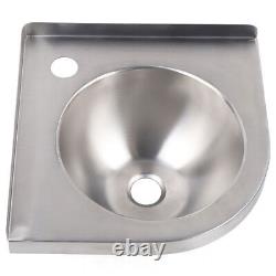 Boat Caravan RV Triangular Sink 304 Stainless Steel Wash Basin with Faucet NEW