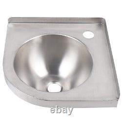 Boat Caravan RV Triangular Sink 304 Stainless Steel Wash Basin with Faucet NEW