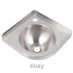 Boat Caravan RV Triangular Sink 304 Stainless Steel Wash Basin with Faucet NEW