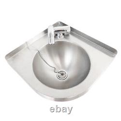 Boat Caravan RV Triangular Sink 304 Stainless Steel Wash Basin with Faucet NEW