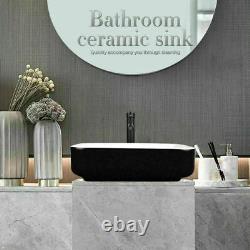 Ceramic Bathroom Vessel Sink Vanity Wash Basin ORB Faucet Pop-up Drain Combo US