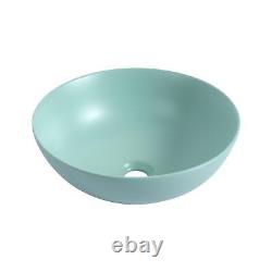 Ceramic Countertop Art Wash Basin, Vessel Sink(Matt Light Green)