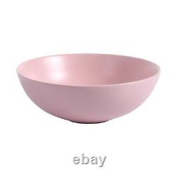 Ceramic Countertop Art Wash Basin, Vessel Sink(Matt Light Pink)