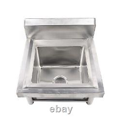 Commercial Sink Stainless Steel Utility Sink 1-Compartment Washing Hand Basin