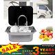 Complete Rv Kitchen Sink Kit Hand Wash Basin Sink Stainless With Flip Lid + Faucet