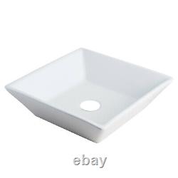 DeerValley Porcelain Vessel Sink Basin Bathroom Wash Bowl with Faucet Pop Up Drain
