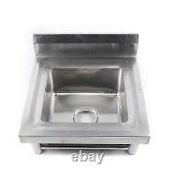 Freestanding Laundry Single Sink Stainless Utility Kitchen Wash Bowl Basin Sink