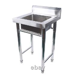 Freestanding Laundry Single Sink Utility Kitchen Wash Bowl Basin Catering