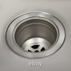 Freestanding Laundry Single Sink Utility Kitchen Wash Bowl Basin Stainless Steel