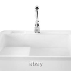 Freestanding Utility Sink Laundry Tub Floor Mount Wash Bowl Basin & Faucet Drain