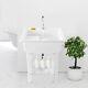 Freestanding Utility Sink Laundry Tub Wash Bowl Basin Hot &cold Faucet Washboard