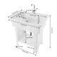 Freestanding Utility Sink Laundry Tub Washboard Wash Bowl Basin Hot &cold Faucet