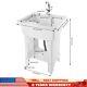 Freestanding Utility Sink Laundry Tub With Hot &cold Faucet Wash Bowl Basin + Pipe