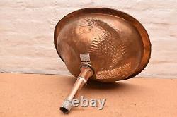 Hand Hammered Patina Rustic Pure copper sink Wash Basin Lavatory Koi Fish 18