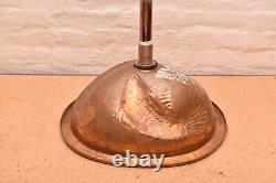 Hand Hammered Patina Rustic Pure copper sink Wash Basin Lavatory Koi Fish 18