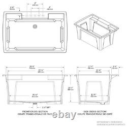 Heavy Duty Garage Utility Laundry Sink 32 In. X 22 In. Wash Washing Bowl White