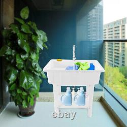 Heavy-Duty Utility Laundry Sink Wash Tub Dog Garage Basement Garden Basin pp