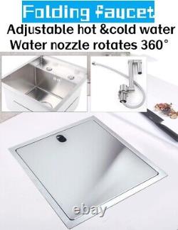 Hidden Sink Stainless Steel Small Size Hidden Sink Wash Basin With Accessories