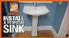How To Install A Pedestal Sink The Home Depot