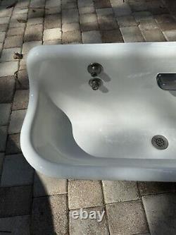 Kohler Brockway Style 4 Ft. Wash Trough Sink with Two Original Kohler Faucets