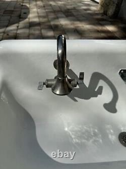 Kohler Brockway Style 4 Ft. Wash Trough Sink with Two Original Kohler Faucets