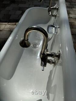 Kohler Brockway Style 4 Ft. Wash Trough Sink with Two Original Kohler Faucets