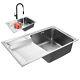 Laundry Sink Steel Garden Laundry Basin Kitchen Wash Fruit Basin 66x45cm