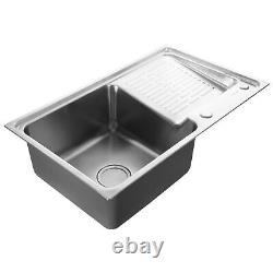 Laundry Sink Steel Garden Laundry Basin Kitchen Wash Fruit Basin 66x45cm