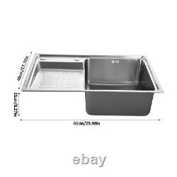 Laundry Sink Steel Garden Laundry Basin Kitchen Wash Fruit Basin 66x45cm