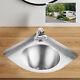 New Boat Caravan Rv Triangular Sink Wash Basin With Faucet 304 Stainless Steel