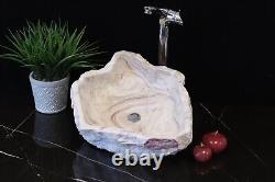 Onyx Stone Vessel Sink, Small Handmade Wash Basin, Luxury Bathroom Sinks
