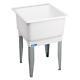 Plastic Freestanding Laundry Tub Floor Wash Bowl Basin Sink 23 In. X 25 In