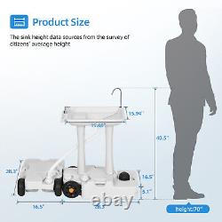 Portable Wash Sink Camping Hand Wash Station Basin Stand Outdoor 8 Gallon Tank