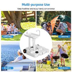 Portable Wash Sink Camping Hand Wash Station Basin Stand Outdoor 8 Gallon Tank