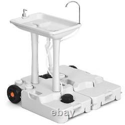 Portable Wash Sink Faucet Garden Camping Wash Basin Stand with 30L Sewage Tank