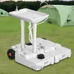 Portable Wash Sink Faucet Garden Camping Wash Basin Stand with 8 Gal Sewage Tank