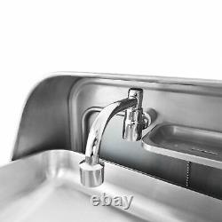 RV Camper Caravan Folding Sink Stainless Steel Trailer Hand Wash Basin+ Faucet