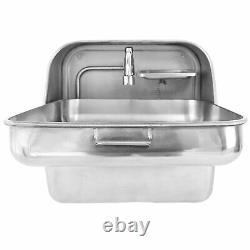 RV Camper Caravan Folding Sink Stainless Steel Trailer Hand Wash Basin+ Faucet