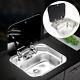 Rv Camper Kitchen Sink Bathroom Hand Wash Basin Lid Faucet Stainless Steel Set