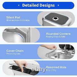 RV Caravan Camper Boat Stainless Steel Hand Wash Basin Kitchen Sink + Lid Faucet